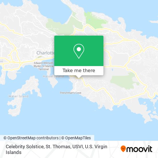 Celebrity Solstice, St. Thomas, USVI map