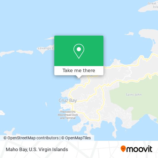 Maho Bay map
