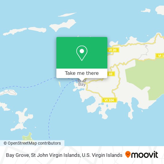 Bay Grove, St John Virgin  Islands map