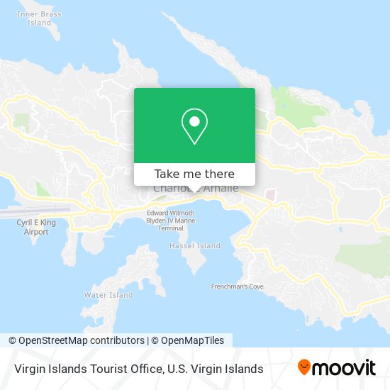 Mapa Virgin Islands Tourist Office