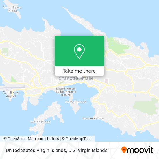 Mapa United States Virgin Islands