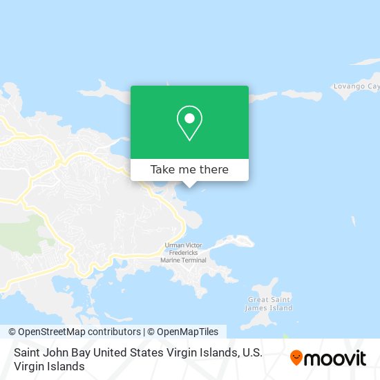 Mapa Saint John Bay United States Virgin Islands