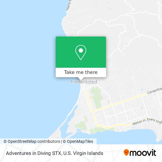 Mapa Adventures in Diving STX