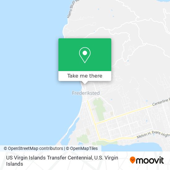 US Virgin Islands Transfer Centennial map
