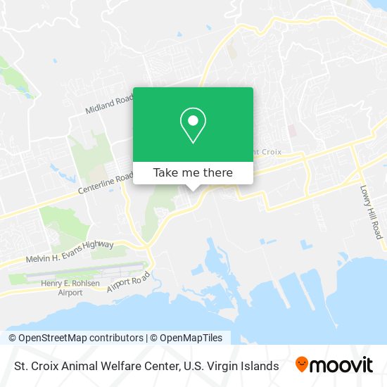 Mapa St. Croix Animal Welfare Center