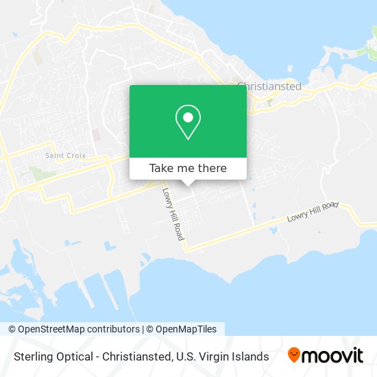 Sterling Optical - Christiansted map