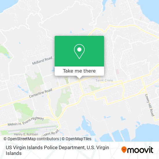 US Virgin Islands Police Department map
