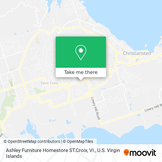 Mapa Ashley Furniture Homestore ST.Croix, VI.