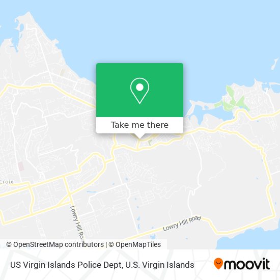 US Virgin Islands Police Dept map