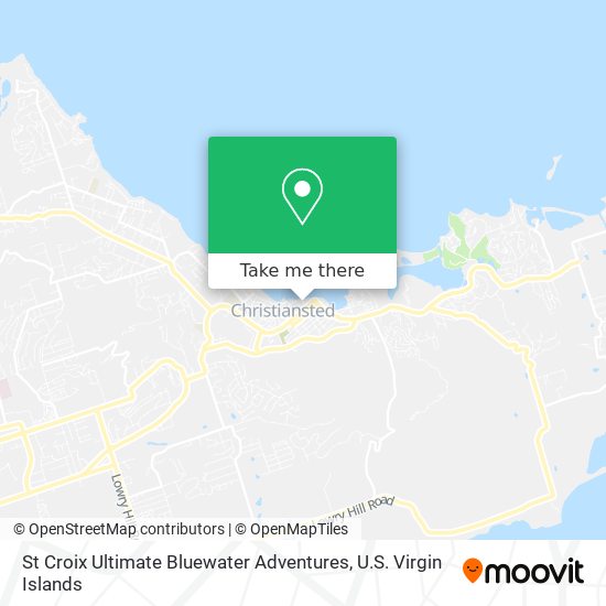 Mapa St Croix Ultimate Bluewater Adventures
