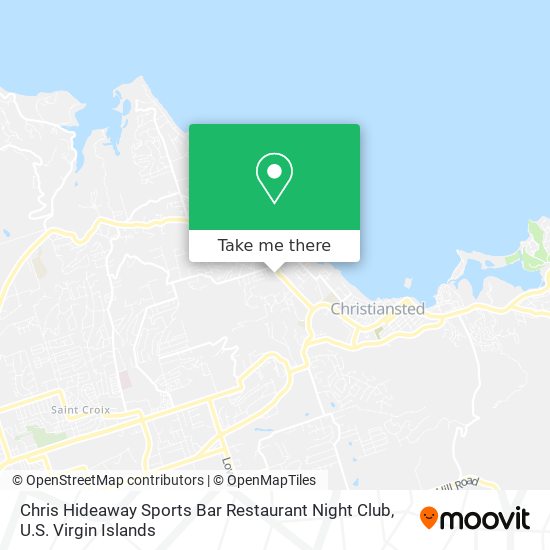 Chris Hideaway Sports Bar Restaurant Night Club map