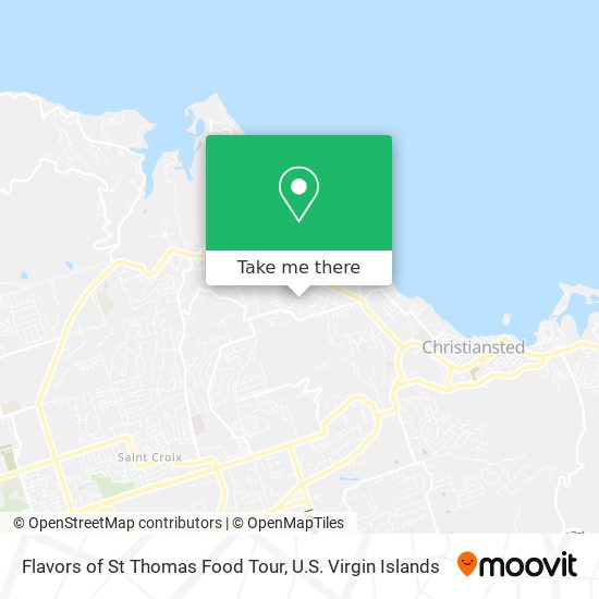 Flavors of St Thomas Food Tour map