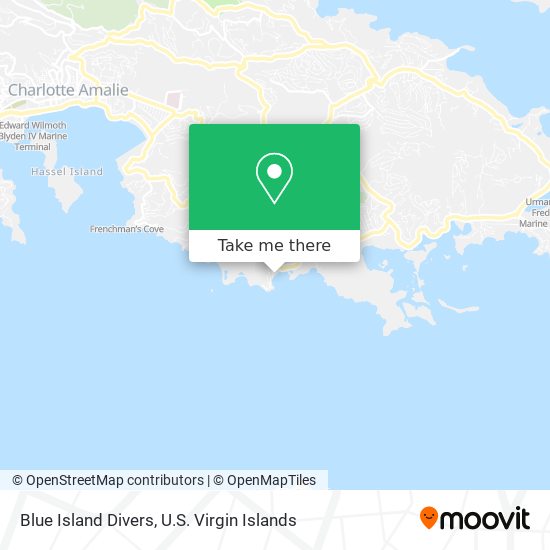 Blue Island Divers map