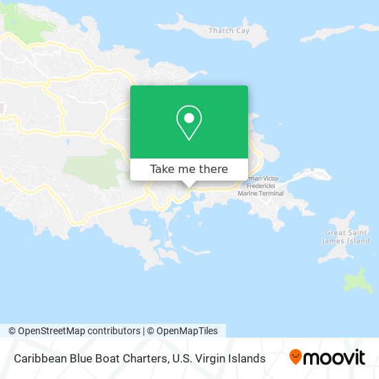 Caribbean Blue Boat Charters map