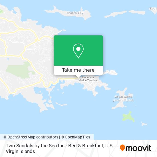 Mapa Two Sandals by the Sea Inn - Bed & Breakfast