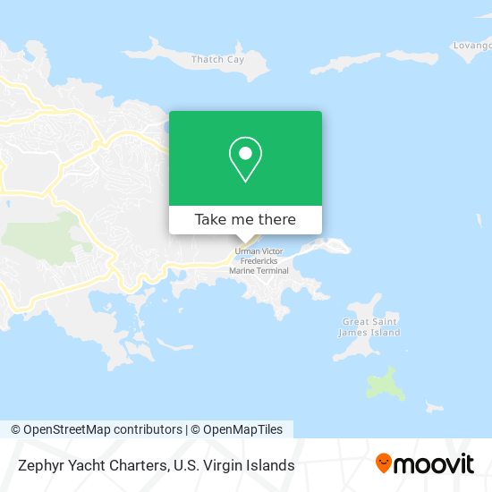 Mapa Zephyr Yacht Charters