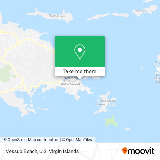 Vessup Beach map