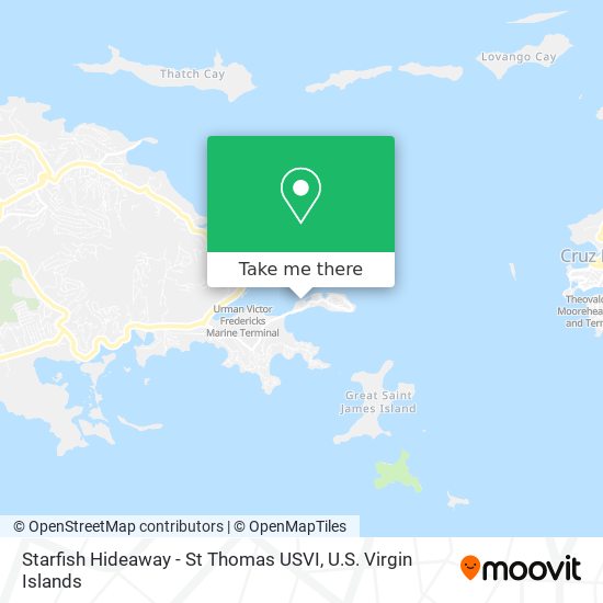 Mapa Starfish Hideaway - St Thomas USVI