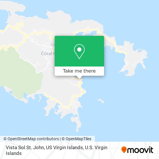 Mapa Vista Sol St. John, US Virgin Islands