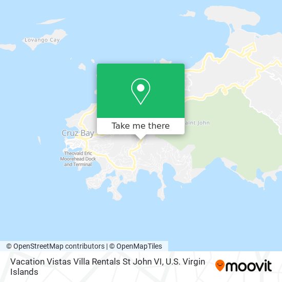 Vacation Vistas Villa Rentals St John VI map