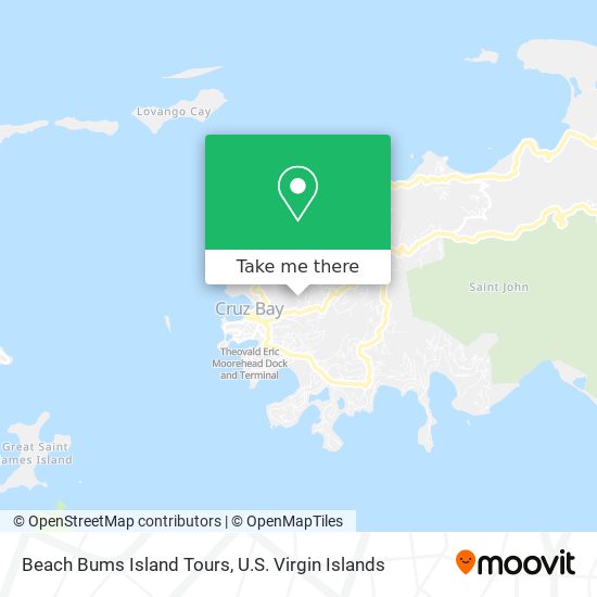 Mapa Beach Bums Island Tours