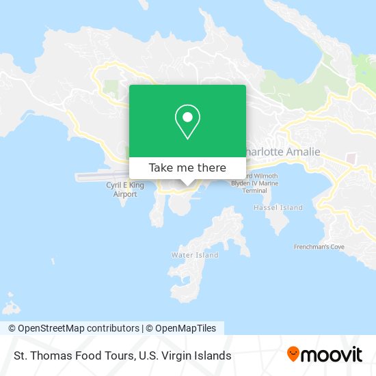 St. Thomas Food Tours map