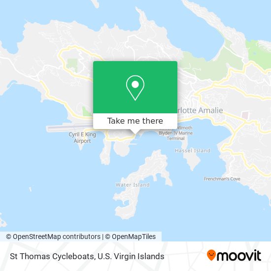 Mapa St Thomas Cycleboats