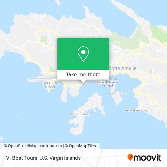 VI Boat Tours map