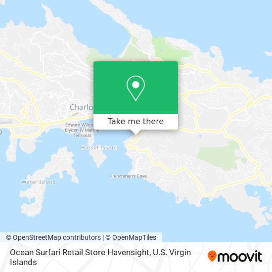 Mapa Ocean Surfari Retail Store Havensight