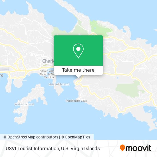 USVI Tourist Information map