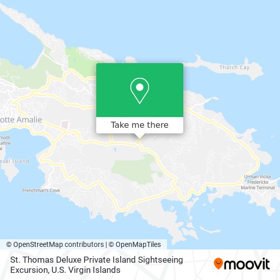 St. Thomas Deluxe Private Island Sightseeing Excursion map