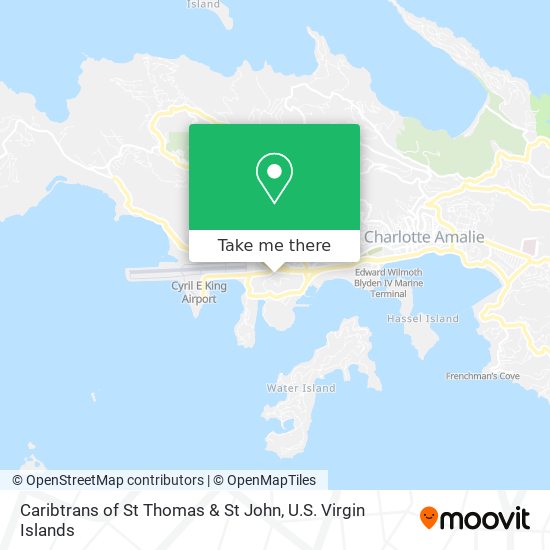 Mapa Caribtrans of St Thomas & St John