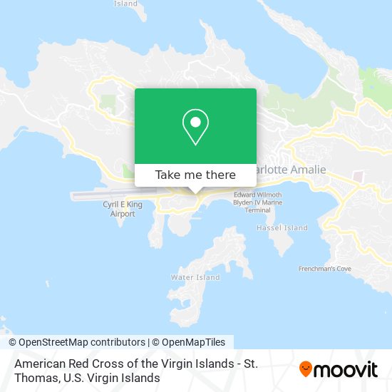 American Red Cross of the Virgin Islands - St. Thomas map