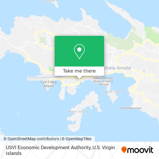 USVI Economic Development Authority map