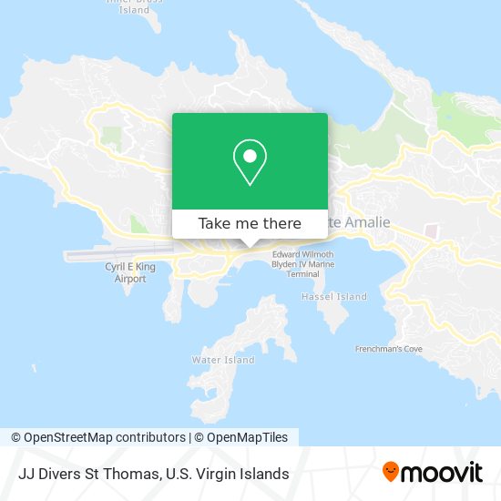 JJ Divers St Thomas map