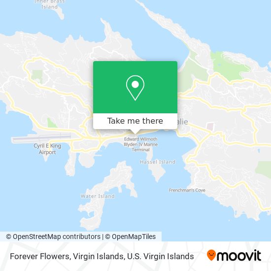 Mapa Forever Flowers, Virgin Islands