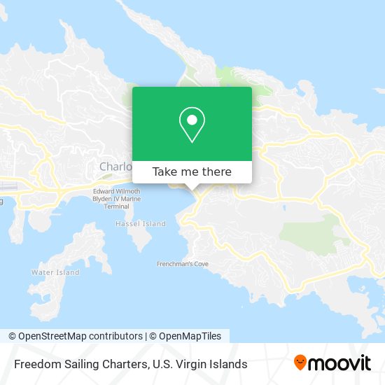 Mapa Freedom Sailing Charters