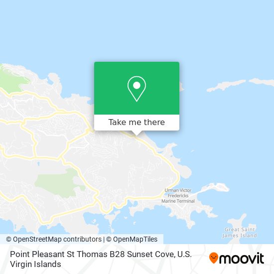 Mapa Point Pleasant St Thomas B28 Sunset Cove