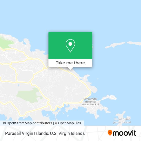 Parasail Virgin Islands map