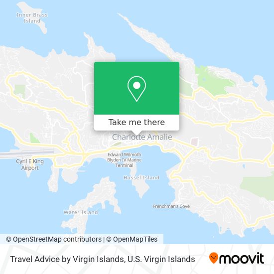 Travel Advice by Virgin Islands map