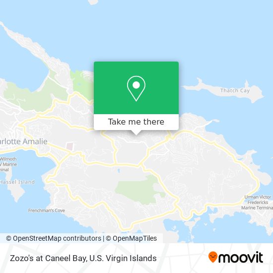 Zozo's at Caneel Bay map