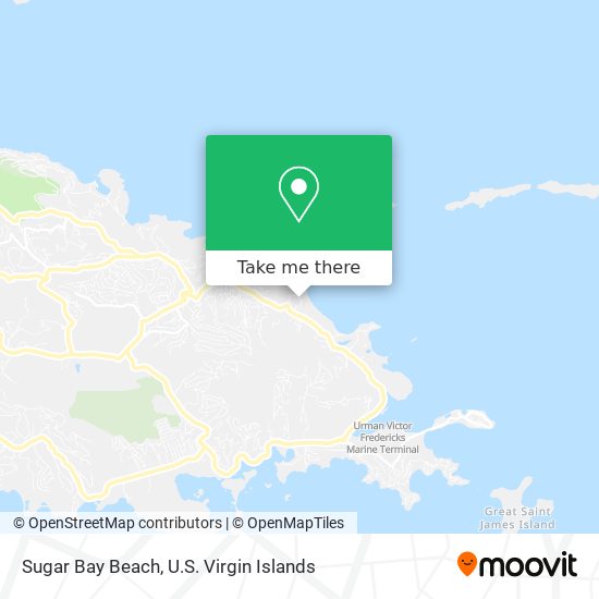 Mapa Sugar Bay Beach