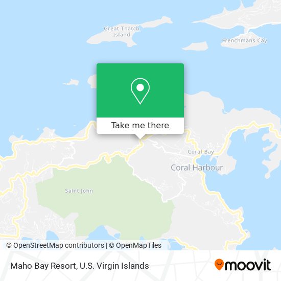 Mapa Maho Bay Resort