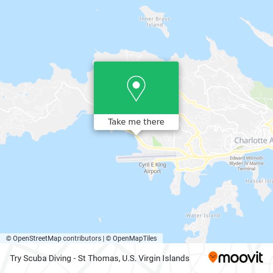 Mapa Try Scuba Diving - St Thomas
