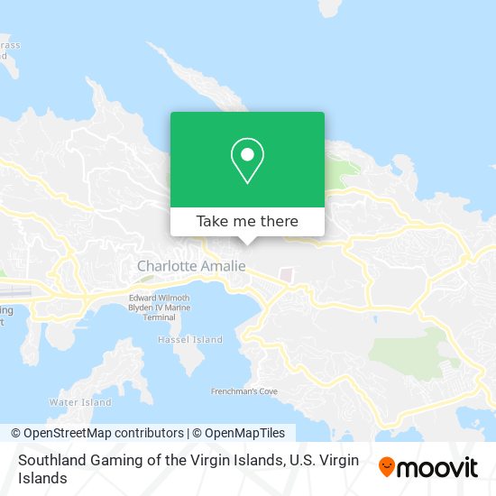 Mapa Southland Gaming of the Virgin Islands