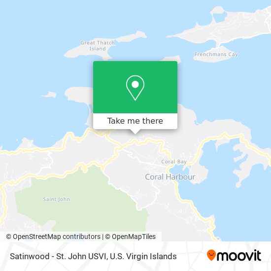 Satinwood - St. John USVI map