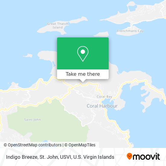 Indigo Breeze, St. John, USVI map