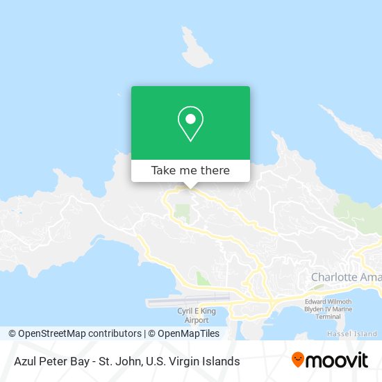 Mapa Azul Peter Bay - St. John