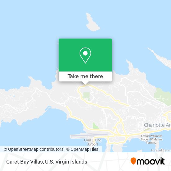 Caret Bay Villas map