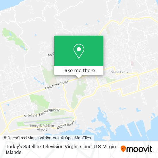 Mapa Today's Satellite Television Virgin Island